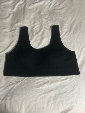 torrid Black Ribbed Scoop Bralette Size 4